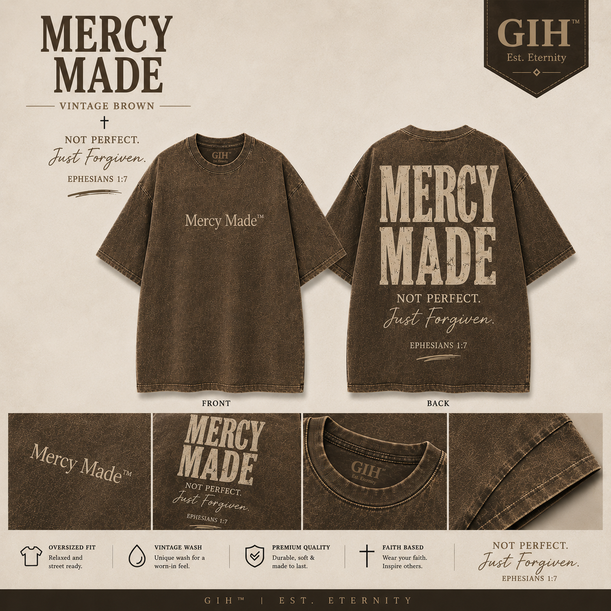 GIH™ | Mercy Made – Vintage Oversized Tee