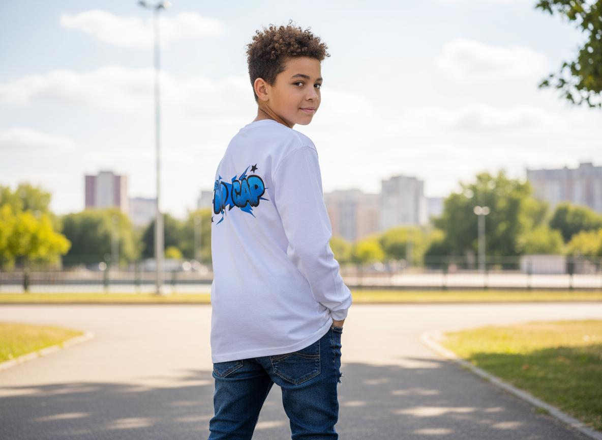 Custom Youth Long Sleeve Shirt – 100% Cotton