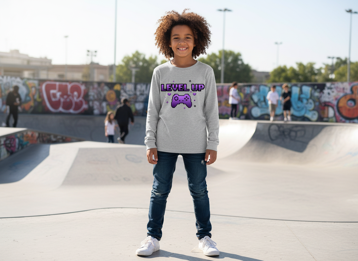 Custom Youth Long Sleeve Shirt – 100% Cotton